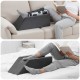 Клиновидна възглавница за крака Leg Elevation Firm, 68 x 25 x 21,5 см, сива