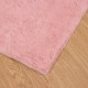 Пътека OLITE имитация на заешка козина, с неплъзгаща се основа, Розово
