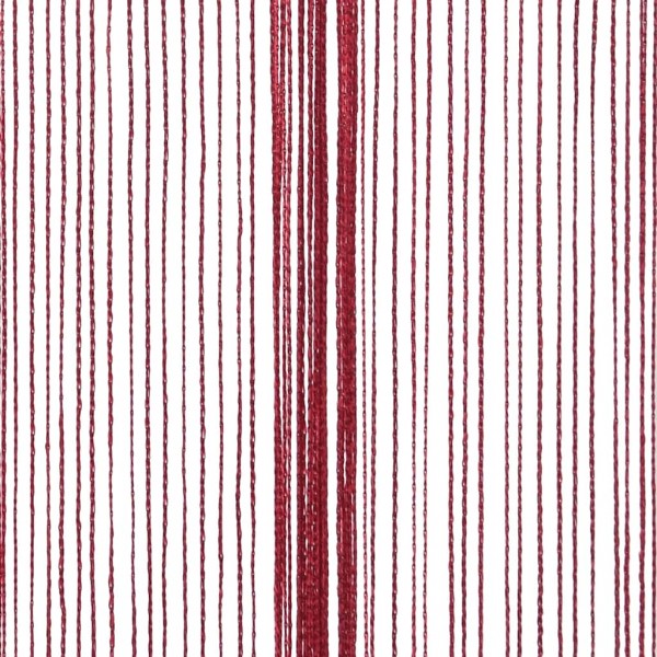 Пердета с ресни в цвят бордо за тръбен корниз, 2 бр., 100 x 250 см