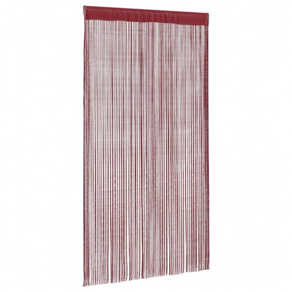 Пердета с ресни в цвят бордо за тръбен корниз, 2 бр., 140 x 250 см
