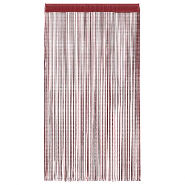 Пердета с ресни в цвят бордо за тръбен корниз, 2 бр., 140 x 250 см