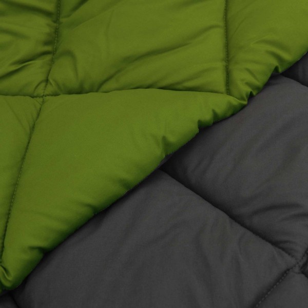 Зимна двулицева олекотена завивка Color Comfort с полиестерен пълнеж, 300 г/м², в зелено и антрацит