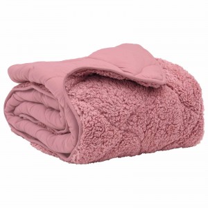 Зимна олекотена завивка шерпа Teddy Winter, розова