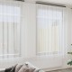 Готово бяло дантелено перде с флорален мотив Лале, височина 280 см