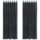 Кадифени завеси в цвят антрацит с текстилни гайки (уши), 2 бр., 140 x 260 см