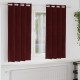 Кадифени завеси в цвят бордо с метални халки, 2 бр., 140 x 175 см