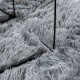 Кръгъл шаги килим с дълъг косъм NAVARRA, светлосив