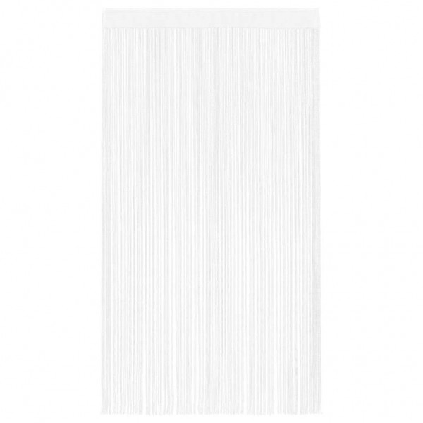 Пердета с ресни в цвят бял за тръбен корниз, 2 бр., 100 x 250 см