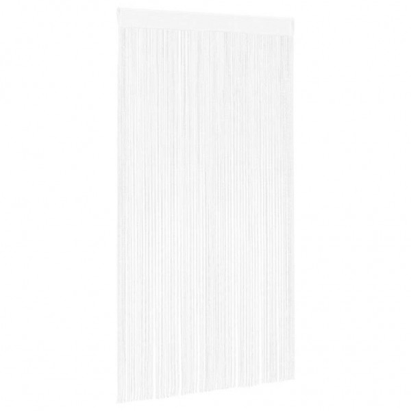 Пердета с ресни в цвят бял за тръбен корниз, 2 бр., 100 x 250 см