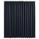 Плътна завеса в цвят антрацит с перделък, 290 x 245 см