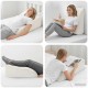 Клиновидна възглавница за крака Leg Elevation Comfort, 68 x 40 x 21,5 см, бяла