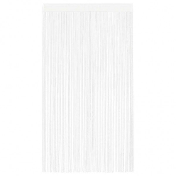 Пердета с ресни в цвят бял за тръбен корниз, 2 бр., 140 x 250 см