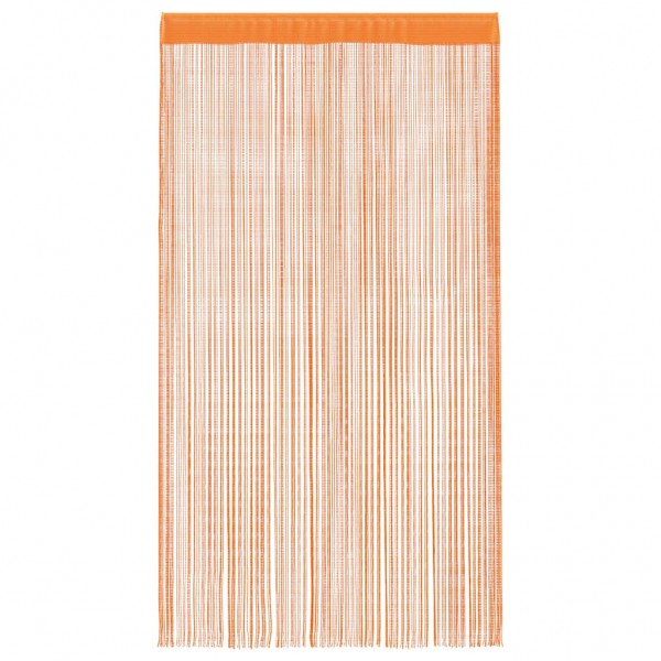 Пердета с ресни в цвят оранжев за тръбен корниз, 2 бр., 140 x 250 см