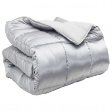Зимна олекотена завивка Silky Warm с полиестерен пълнеж, 450 г/м², сребриста