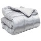 Зимна олекотена завивка Silky Warm с полиестерен пълнеж, 450 г/м², сребриста