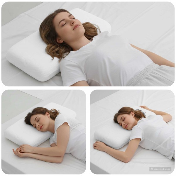 Анатомична възглавница Memory Support Medium, 70 x 36 x 11,5 см, бяла