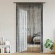 Пердета с ресни в цвят черен за тръбен корниз, 2 бр., 100 x 250 см