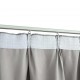 Плътни завеси в цвят сив с перделък, 2 бр., 140 x 175 см