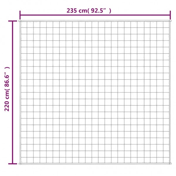 Тежко одеяло синьо 220x235 см 11 кг