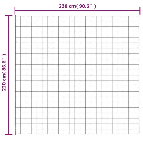 Тежко одеяло светлокремаво 220x230 см 15 кг