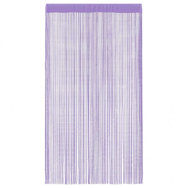 Пердета с ресни в цвят лилав за тръбен корниз, 2 бр., 140 x 250 см