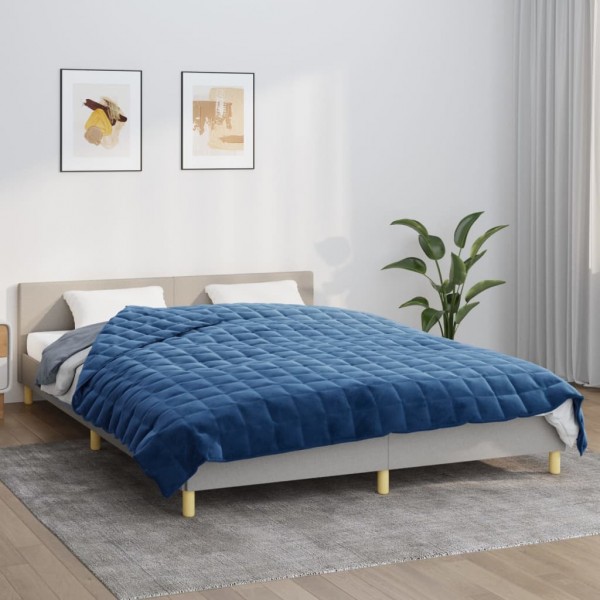 Тежко одеяло синьо 220x230 см 15 кг