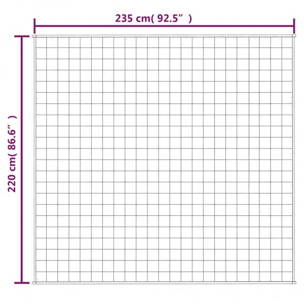 Тежко одеяло сиво 220x235 см 11 кг