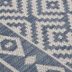 Градински плоскотъкан килим Tribal, сини шевици