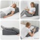 Клиновидна възглавница за крака Leg Elevation Comfort, 68 x 40 x 18 см, сива