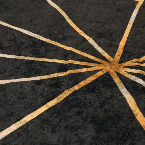 Кръгъл килим MARSA Геометрична абстракция Black & Gold