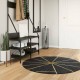 Кръгъл килим MARSA Геометрична абстракция Black & Gold