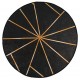 Кръгъл килим MARSA Геометрична абстракция Black & Gold