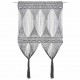 Памучно перде макраме в цвят антрацит за тръбен корниз, 140 x 240 см