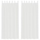 Пердета от воал в цвят бял с текстилни гайки (уши), 2 бр.