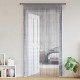 Пердета с ресни в цвят светлосив за тръбен корниз, 2 бр., 140 x 250 см