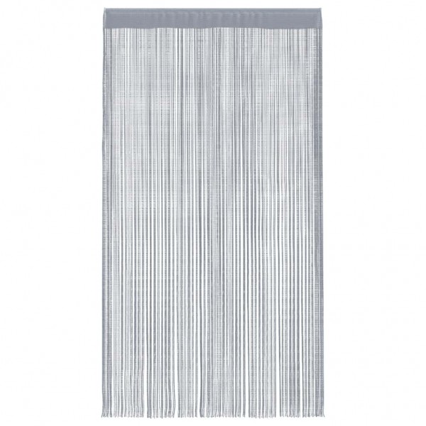 Пердета с ресни в цвят светлосив за тръбен корниз, 2 бр., 140 x 250 см
