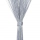 Пердета с ресни в цвят светлосив за тръбен корниз, 2 бр., 140 x 250 см