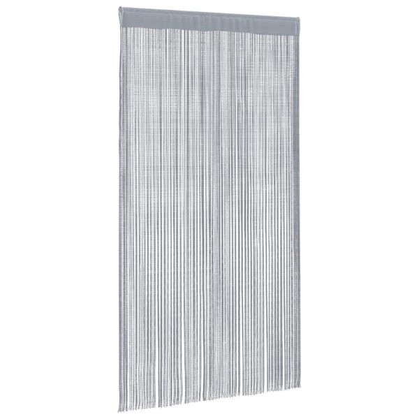 Пердета с ресни в цвят светлосив за тръбен корниз, 2 бр., 140 x 250 см