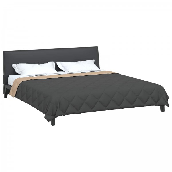 Зимна двулицева олекотена завивка Color Comfort с полиестерен пълнеж, 300 г/м², в антрацит и таупе