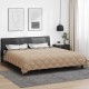 Зимна двуцветна олекотена завивка Color Arctic с полиестерен пълнеж, 450 г/м², в антрацит и таупе