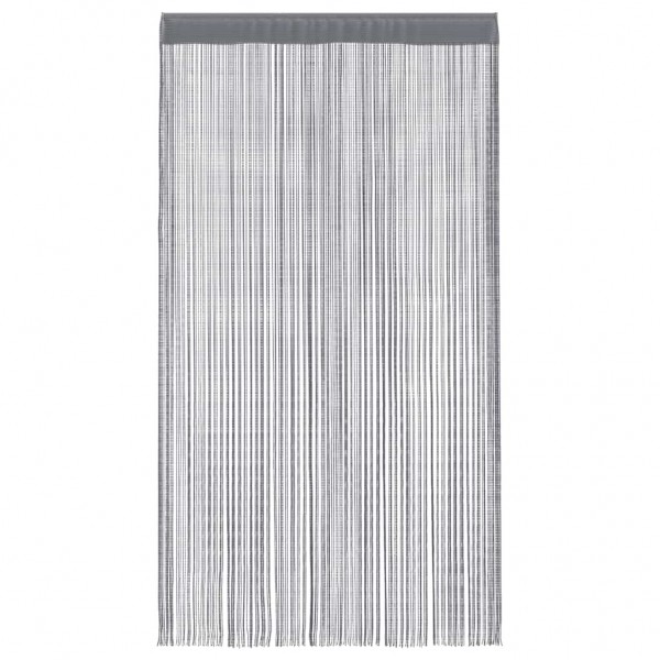 Пердета с ресни в цвят антрацит за тръбен корниз, 2 бр., 140 x 250 см