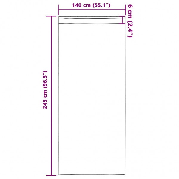 Плътни завеси в цвят фуксия с комбиниран перделък, 2 бр., 140 x 245 см