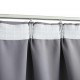 Плътни завеси в цвят сив с перделък, 2 бр., 140 x 175 см