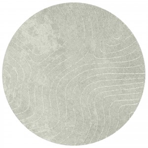 Кръгъл килим PALMERAS Светлозелен вълни