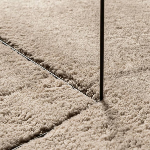 Кръгъл плюшен килим HUARTE, пясъчен