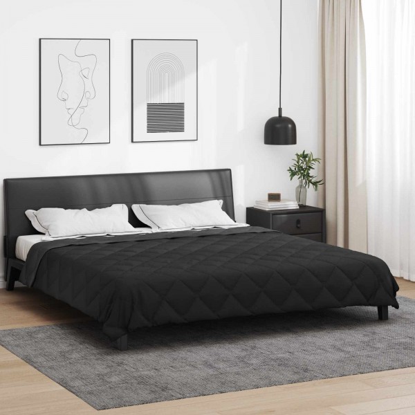 Лятна двулицева олекотена завивка Color Warm с полиестерен пълнеж, 200 г/м², в черно и антрацит