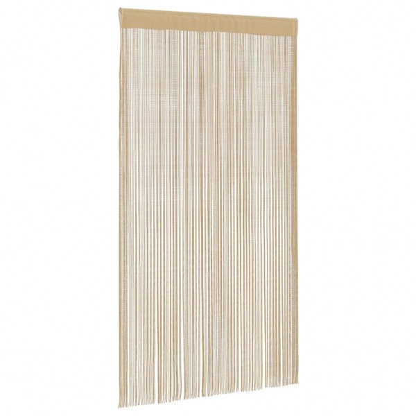 Пердета с ресни в цвят бежов за тръбен корниз, 2 бр., 100 x 250 см