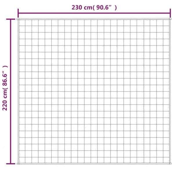 Тежко одеяло синьо 220x230 см 15 кг