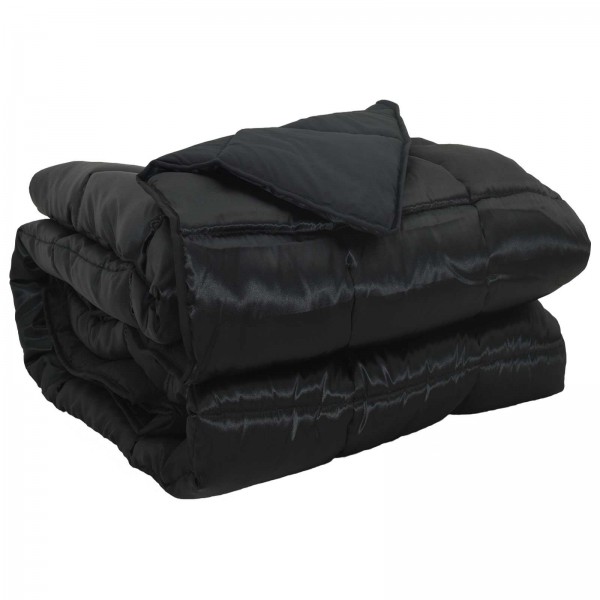 Зимна олекотена завивка Silky Comfort с полиестерен пълнеж, 300 г/м², черна
