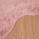 Фигурална пътека OLITE имитация на заешка козина, с неплъзгаща се основа, Розово